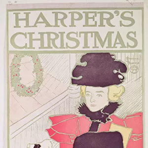 Cover for Harpers Magazine, Christmas Issue, c. 1898 (colour lithograph)
