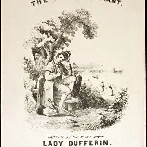Front cover of music score for The Irish Immigrant, written by Lady Dufferin