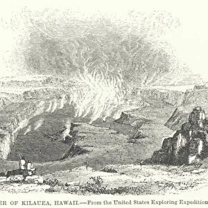 The Crater of Kilauea, Hawaii (engraving)