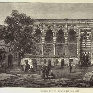 The Crisis in Egypt, Court of the Cadi, Cairo (engraving)