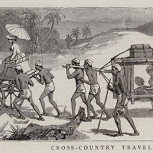 Cross-Country Travelling in India (engraving)