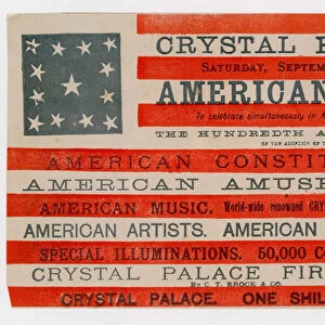 Crystal Palace, American Fete, 17 September 1887 (engraving)