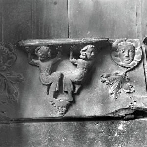 Decorative Relief, St Agnes Church, Cawston (b/w photo)