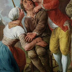 Detail of The Dentist Bellavita (oil on canvas)