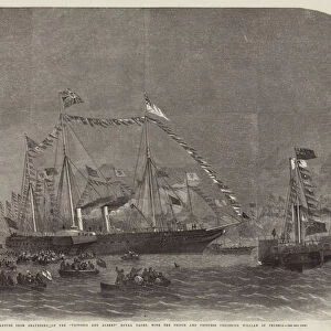 The Departure from Gravesend of the "Victoria and Albert"Royal Yacht, with the Prince and Princess Frederick William of Prussia (engraving)