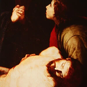 Detail of the Descent from the Cross (oil on canvas) (detail of 186205)