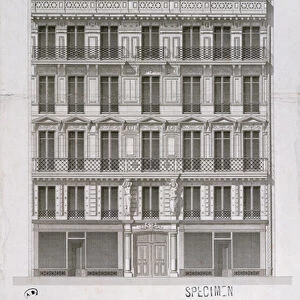 Design for a Block of Flats of the Haussmann style in the rue de la Paix, Paris, c