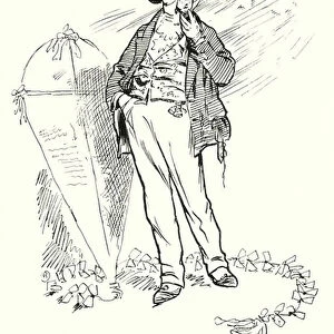 Dickens character: Mr Dick (litho)