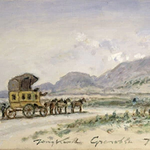 The Diligence from Grenoble to Sassenage, 7th October 1875 (w / c on paper)