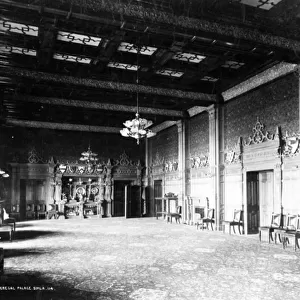 Dining Room of the Viceregal Lodge, Simla, c. 1890 (b / w photo)
