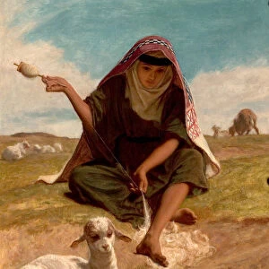 The Distaff Worker, 1878 (oil on canvas)