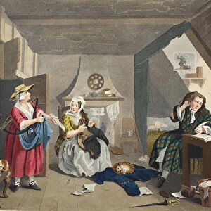 The Distressed Poet, illustration from Hogarth Restored