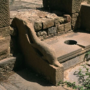 Dolphin armest public toilet of the forum; High Imperial Period (27 BC-395 AD) (stone)
