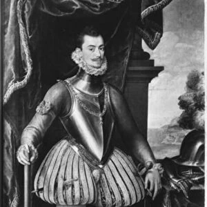 Don Juan of Austria (oil on canvas) (b / w photo)