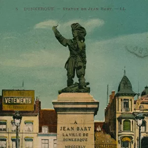 Dunkerque - Statue de Jean Bart. Postcard sent in 1913