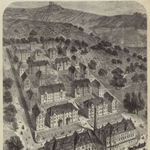Dwellings for Government Workpeople at Stuttgart (engraving)