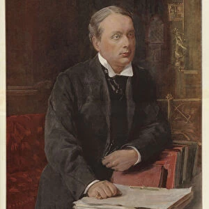 The Earl of Rosebery speaking in the House of Lords (colour litho)