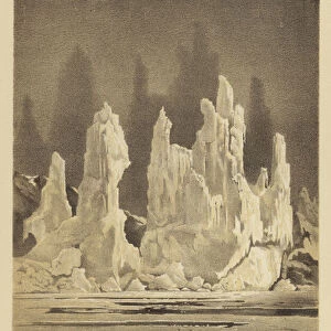 The effects of the suns rays on an iceberg (litho)