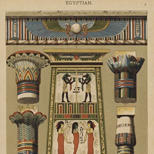 Egyptian, Architecture and Painting (colour litho)