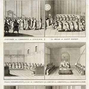 Electing the Pope, from the Encyclopedia by Denis Diderot (1713-84)