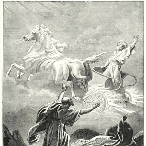 Elijah being taken in a chariot (engraving)