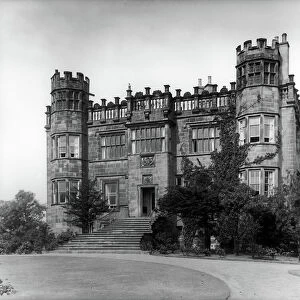 The entrance front, Heath Old Hall, from England's Lost Houses by Giles Worsley (1961-2006) published 2002 (b/w photo)