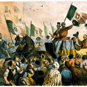 The entrance of Giuseppe Garibaldi to Naples on October 7, 1860