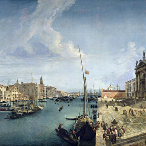 Entrance to the Grand Canal and Santa Maria della Salute, Venice (oil on canvas)