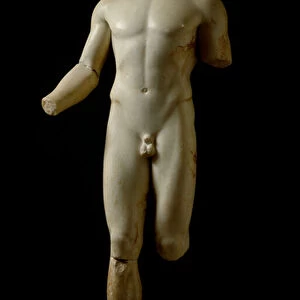Ephebe. 500-490 BC (Marble sculpture)
