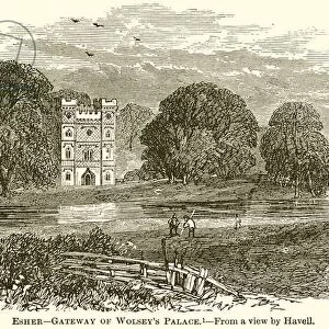 Esher--Gateway of Wolseys Palace (engraving)