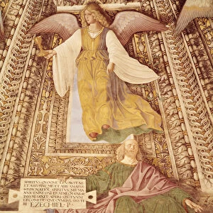 Ezekiel and the Angel holding the chalice of the Passion of Christ, from the cupola