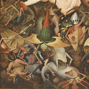 The Fall of the Rebel Angels, 1562 (oil on panel) (detail of 74037)