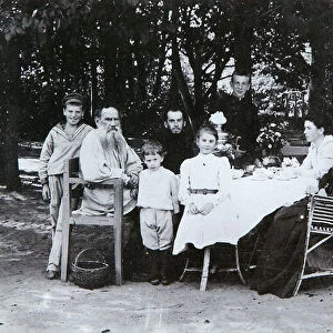 Family portrait of the author Leo N. Tolstoy, from the studio of Scherer, Nabholz & Co