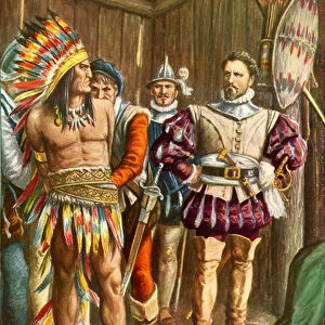 Ferdinando Cortes imprisoning Montezuma