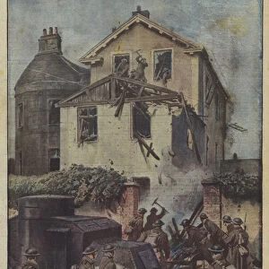 The fight in Ireland, official reprisals in Dublin (colour litho)