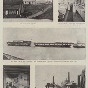 The Fight with Smallpox, Hospital-Ships in the Thames (b / w photo)