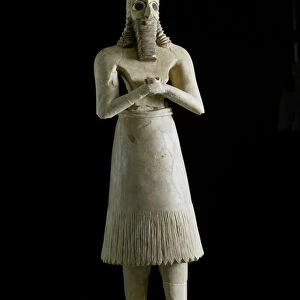 Figurine of bearded man (or god Abu). 3rd millennium BC (plaster sculpture)