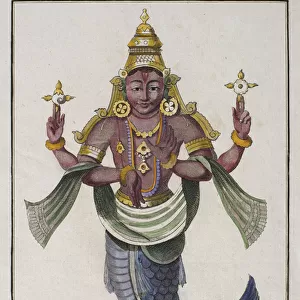 First Avatar of Vishnu as The Fish, illustration from