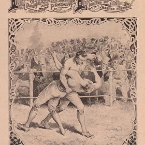 The first fight between Jem Ward and Phil Sampson (litho)