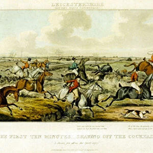 The First Ten Minutes, The Leicestershires, engraved by Henry Alken (1785-1851