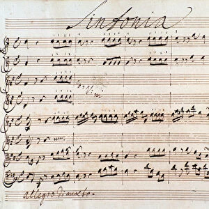 First page of musical score of Adriano in Siria by J A Hasse (1752)