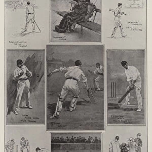 The First Test Match between England and Australia at Edgbaston (litho)