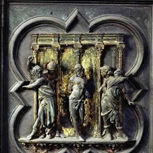 The Flagellation of Christ, fifteenth panel of the North Doors of the Baptistery of San
