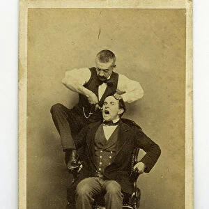 France, Professional photography of a tooth puller dentist, 1865