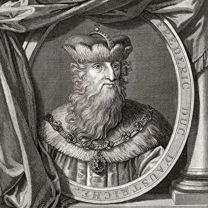 Frederick IV, Duke of Austria. Portrait, 18th century (print)