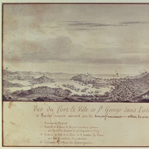 The French Capture Grenada, 1779 (watercolour)