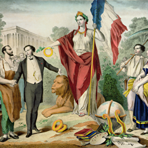 The French Republic (colour litho)