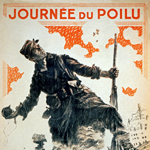 French WWI propaganda poster "Journee du Poilu. 25 et 26 decembre 1915", pub