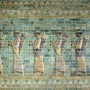 Frieze of archers, from the Palace of Darius the Great (548-486 BC) at Susa, Iran