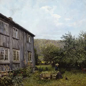 In the Garden, 1885 (oil on canvas)